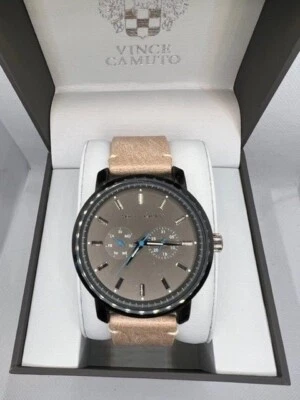 Men's Watch by Vince Camuto Gun Metal Case Dial Working Brand New Original Box - Image 1 of 4