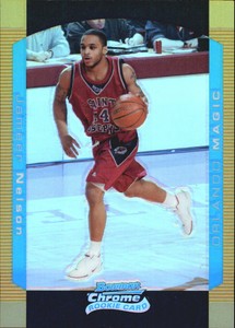 2004-05 Bowman Chrome Refractors Gold Basketball Card #124 Jameer Nelson /50