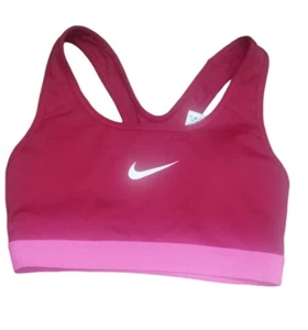 Nike Dri Fit Damen Sport BH Sport Crop Top. Gr. XS Dunkelrot/Schreib Gebraucht - Bild 1 von 6