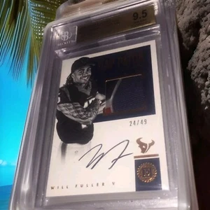POP 16 Will Fuller V Panini Encased Rookie Cap Patch Autos RC /49 Beckett 9.5/10 - Picture 1 of 11