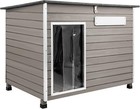 PETSCOSSET Wooden Dog House Puppy Shelter with Raised Feet for Medium Dogs