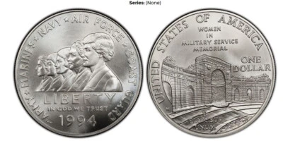 1994-W USA Liberty $1 Women in the Military Regular Strike Graded PCGS MS-69 - Image 1 of 4