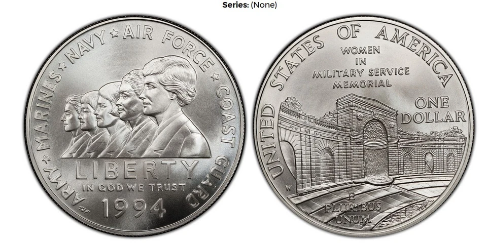 1994-W USA Liberty $1 Women in the Military Regular Strike Graded PCGS MS-69 - Image 1 of 4