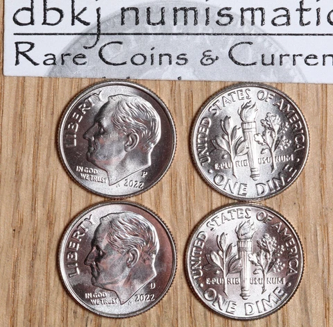 2022 P & D Roosevelt Dime - BU - Brilliant Uncirculated Cover