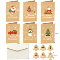 18pcs Greeting Cards Merry Chritmas Winter Gift Cards with Envelopes StickeJF