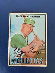 Carta d'epoca Topps Roger Repoz #416 Kansas City Athletics Baseball 1967 - Foto 1 di 7