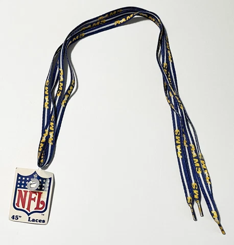 Vintage NFL 45" Los Angeles Rams Shoe Laces Mitchellace Cover