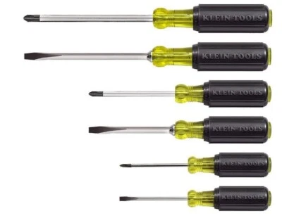 Klein Tools 85074 6-Piece Screwdriver Set Cushion Grip Phillips & Slotted - Image 1 of 4
