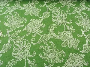 RICHLOOM ELLIE CITRUS GREEN FLORAL OUTDOOR UPHOLSTERY FABRIC $8.75/YD BTY 5134FS - Picture 1 of 5