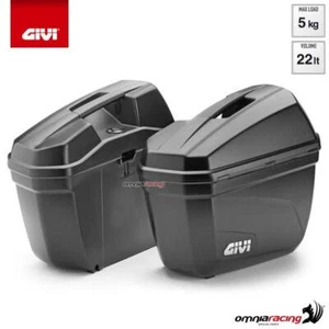 GIVI E22N pair of side hardbags Monokey E22 in black ABS - Picture 1 of 5