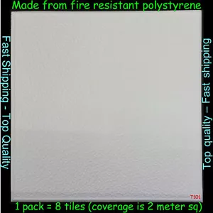 1 Pack Polystyrene Ceiling Tile Wall Panels T101 Decorating Safety Approved DIY - Picture 1 of 12