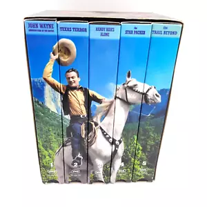 John Wayne Vintage Collector Series Western Cowboy 5 Pack Box Set VHS 1934-35 - Picture 1 of 8