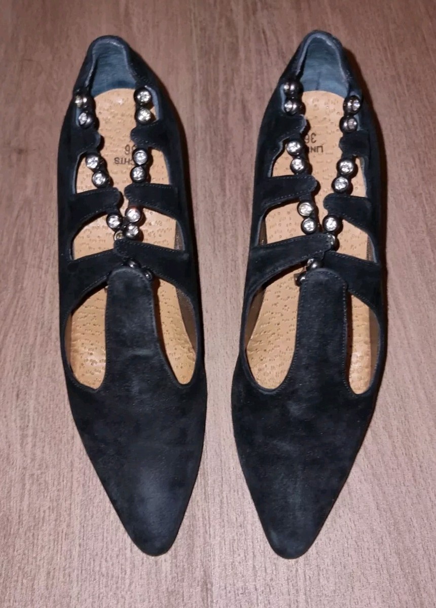 Trachtenschuhe Damen Mary Jane - Haferlschuhe Mit Blockabsatz In Weite H