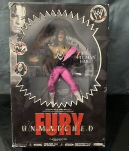Jakks WWE Unmatched Fury Bret ""The Hitman Hart"" Platin-Serie Figur