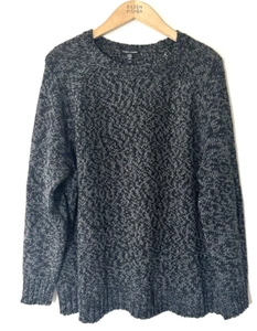 Suéter Cuadrado $298 EILEEN FISHER Talla XL Negro Algodón Cachemira Nuevo con Etiquetas - Imagen 1 de 7