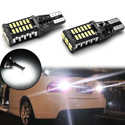 2x Bombilla LED de respaldo inversa T15 sin errores para Chevy Ford GMC 6000K 921 912 Foto 1 de 4