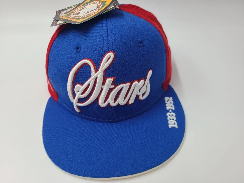 Gorra de béisbol vintage Philadelphia Stars ajustada 7 3/4 liga negra azul rojo Foto 1 de 4