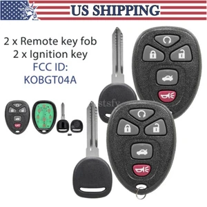 2 para Chevrolet Malibu 2008 2009 2010 2011 2012 mando a distancia sin llave + llave de encendido - Imagen 1 de 11