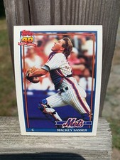 1991 Topps Baseball Card New York Mets Mackey Sasser