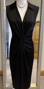 Michael Kors Collection schwarzes Kleid mit Knotenakzent neu mit Etikett US 4 Einzelhandel 1.950 $ - Bild 1 von 9