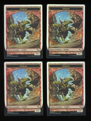 Goblin Token - x4 - Foil - Unstable - MTG - Image 1 of 2