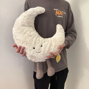 Jellycat Enorme (15,4 pulgadas, 39 cm) Luna Divertida - Estado Usado con Etiquetas de Papel - Imagen 1 de 4
