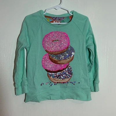 Justice Girls Donut Brillo Lentejuelas Gráfico Sudadera, Talla S, Linda Foto 1 de 4