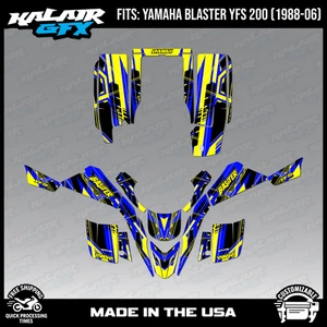 Graphics Kit for Yamaha Blaster YFS200 (1988-2002) YFS 200 SWIFT-yellow 16 Mil - Picture 1 of 4