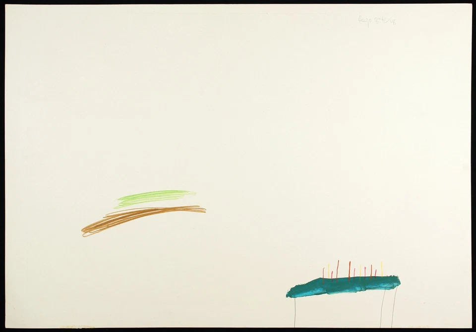 Informel-Malerei, 1968. Grosse Mischtechnik Hajo BÖTEL (*1947 D), handsigniert - Bild 1 von 4