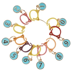  1 Set Häkeln Maschenmarkierer: bunte 0-9 Zahlen Clip-On Marker - abnehmbar - Bild 1 von 17