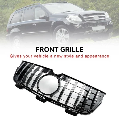 Front Bumper Grill Grille Fits Mercedes-Benz GL X164 GL450 GL500 2010~12 Chrome Foto 1 de 4