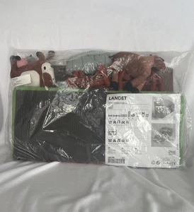 IKEA Landet Folding Fabric Barn with Cow, Horse, And Cat , Brand New13 Piece St - Picture 1 of 7