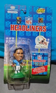Vintage Houston TX Oilers Headliner Actionfigur Steve McNair NFL 1996 neu im Karton - Bild 1 von 15
