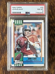 1990 Topps #37 John Elway Broncos Hof PSA 8 - Bild 1 von 2