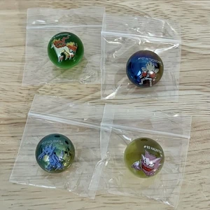 Lot Of 4 Vtg Pokemon Marbles Rapidash Hitmonchan Golduck Haunter  - Picture 1 of 1