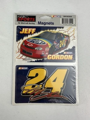 Vintage 1998 NASCAR Jeff Gordon Race Magnets By WinCraft Racing New In Package - Image 1 of 4