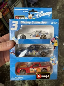 Burago Disney Collezione scala 1/43 3 auto pressofuse con Topolino e tigre #2590 - Foto 1 di 6