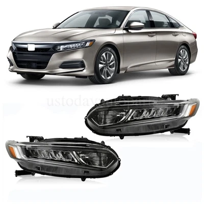 Conjunto de faros de señal para Honda Accord 2018-2020 con par LED DRL diestro y derecho Foto 1 de 4