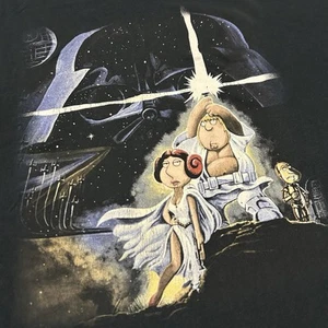 Y2K Family Guy Star Wars T-Shirt Erwachsene Schwimmen Comedy Central XL Distressed - Bild 1 von 7