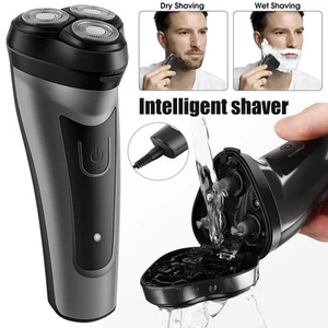Mens Electric Shaver Razor Wet Dry Rechargeable Rotary Cordless USB Charging - Picture 1 of 14