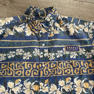 Reyn Spooner Phil Edwards Hawaiihemd mit Blumenmuster Knopfleiste Herren Large LA Angels - Bild 1 von 7