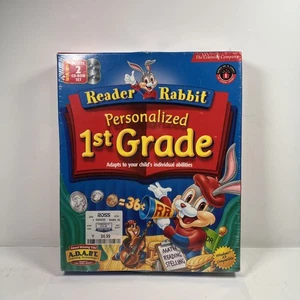 Reader Rabbit Deluxe 2 Cd Personalized 1st Grade Reading Spelling Math Sealed - Picture 1 of 7