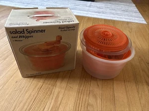 Vintage Ronco große Salatschleuder Retro orange, großes Fassungsvermögen 70er Jahre mit Box - Bild 1 von 3