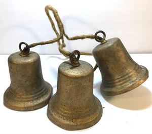 VINTAGE METAL CHRISTMAS BELLS ELECTRIC WITH PLUG HEAVY - Picture 1 of 4