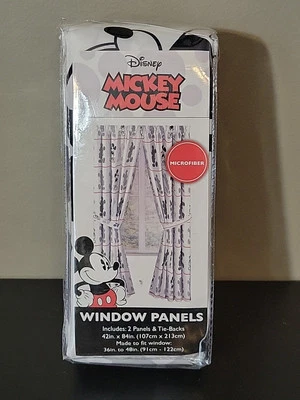 Nuevo en Paquete Cortinas Disney Mickey Mouse, 2 Paneles Foto 1 de 4