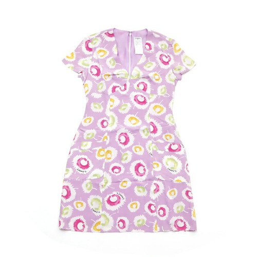 Abito Chanel pezzo unico viola Ws1383 u taglia 20 vendita limitata