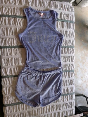 Y2K Juicy Couture Sleep Set Purple Blingy Butt - Image 1 of 4