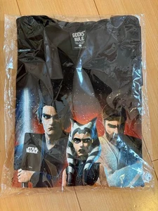 Star Wars Clone Wars GEEKS RULE L size Silkscreen TShirt Unisex New Japan Anim - Picture 1 of 2