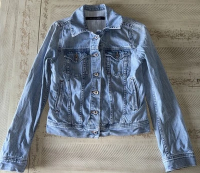 Chaqueta de jean Big Star 1974 ligera lavado medio 100 % algodón para mujer mediana Foto 1 de 4