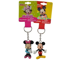 Disney Mickey and Minnie Mouse Figure 3D Keychain Set New Licensed Product - Picture 1 of 1